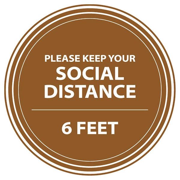Identity Group Please Keep Your Social Distance, V.2, Brown, 15" 8373BR